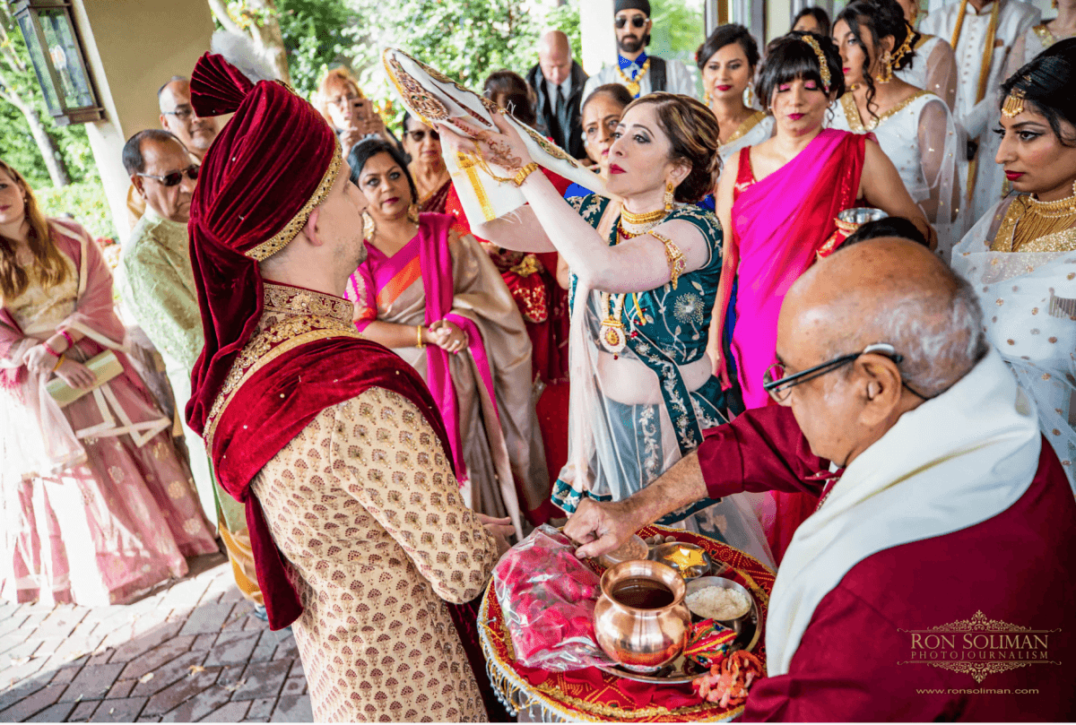 A breathtaking Indian wedding ceremony at one of the finest New Jersey venues, featuring a radiant bride and groom.