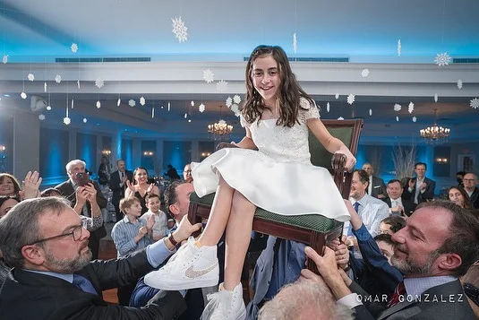 Young woman at her NJ bat mitzvah party